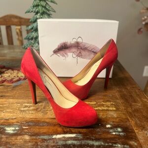 Jessica Simpson Red Muse Microsuede Heels